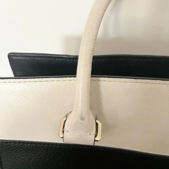Kate Spade Black and Ivory Colorblock Grove Street Satchel Purse - Picture 12 of 14